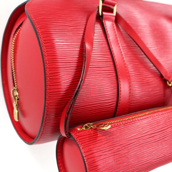 Louis Vuitton Soufflot Shoulder Epi Leather Castilean Red Pochette LV Barrel Bag - Picture 2 of 10